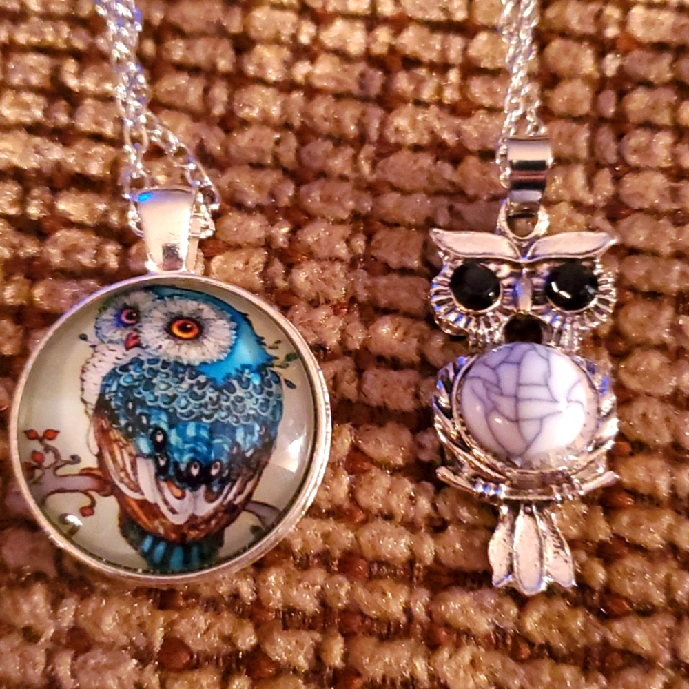 Two New Owl Necklaces